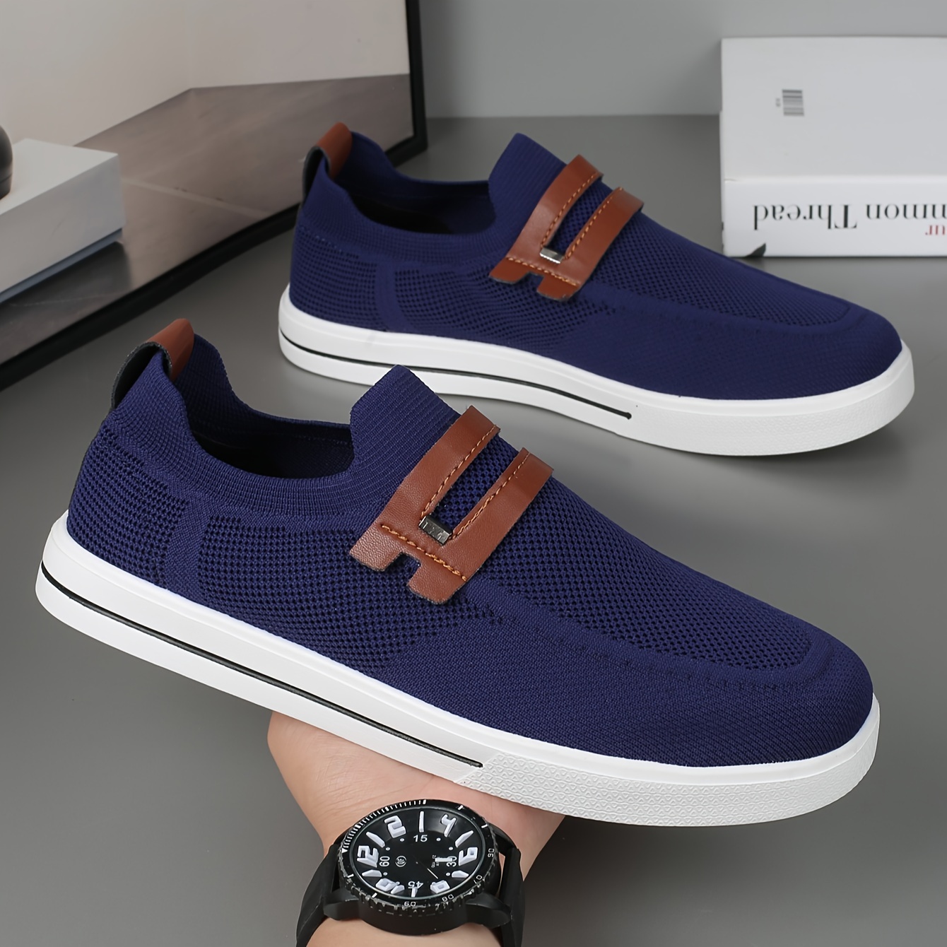 casual skateboard shoes men s slip breathable low top non details 6