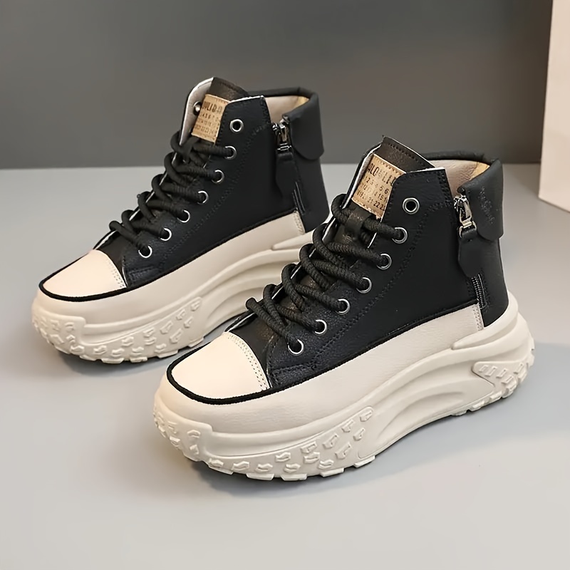 women s platform sneakers comfortable high top outdoor shoes details 2