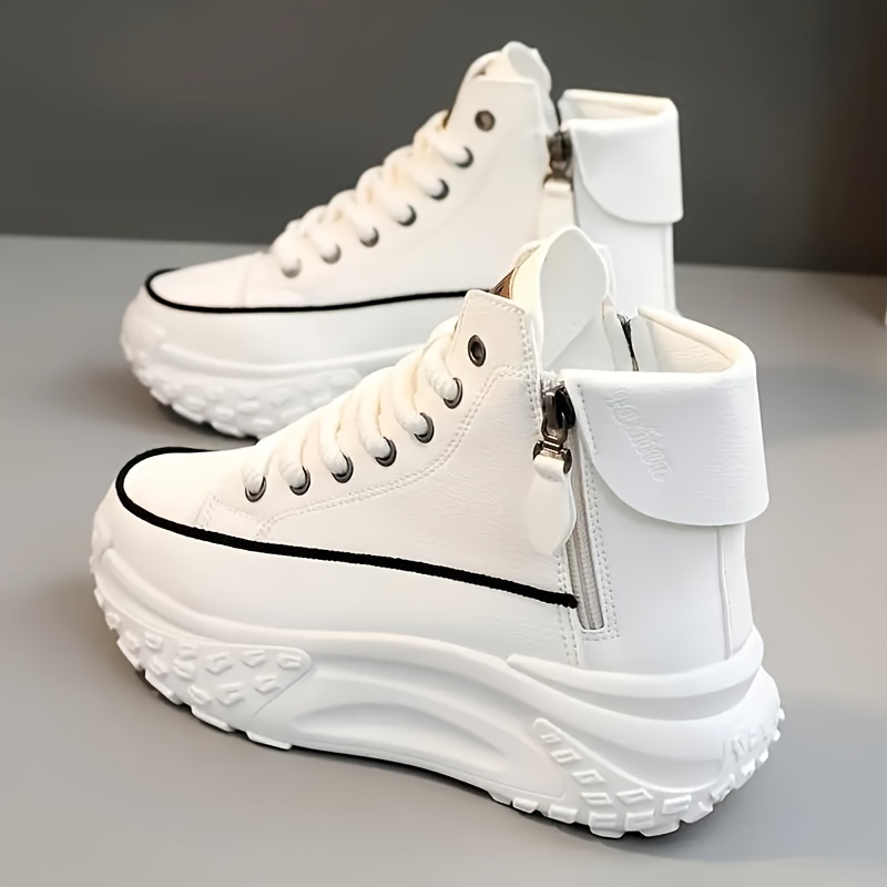 women s platform sneakers comfortable high top outdoor shoes details 3