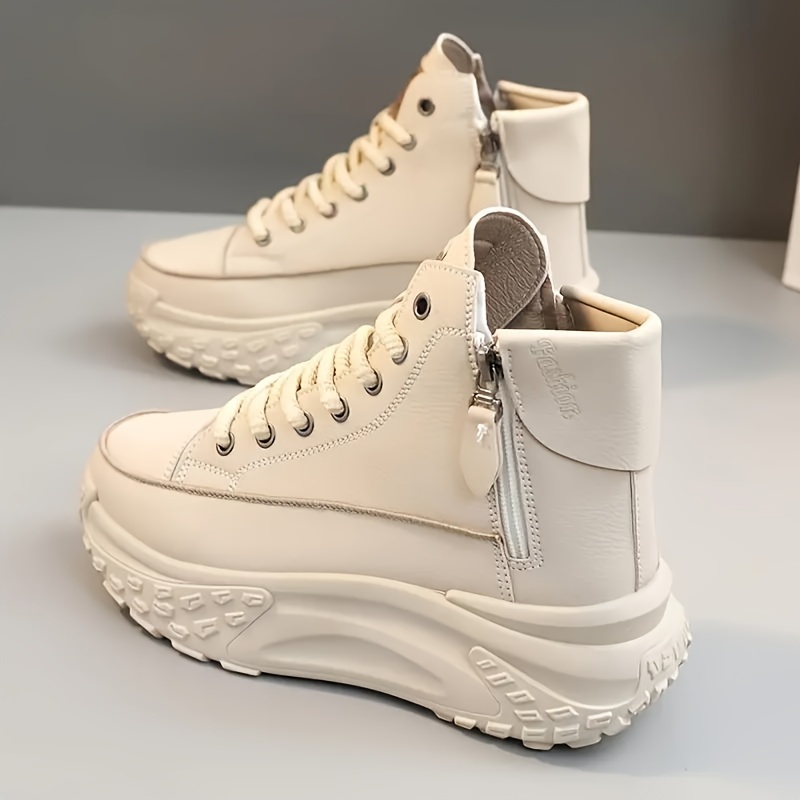 women s platform sneakers comfortable high top outdoor shoes details 4