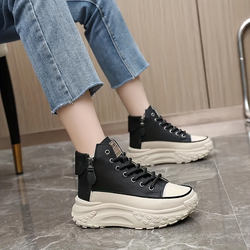 women s platform sneakers comfortable high top outdoor shoes details 8