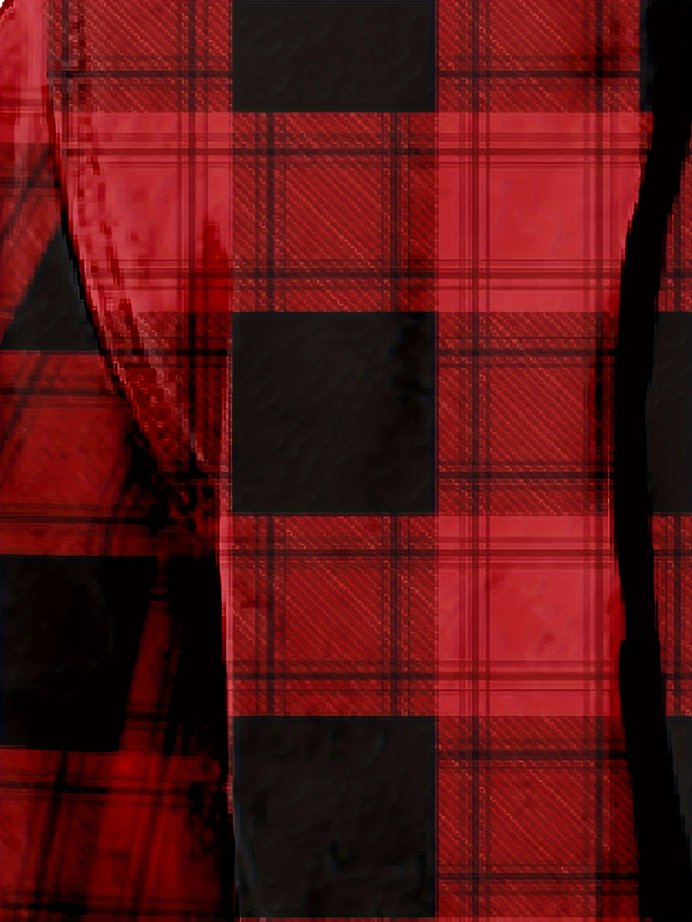 mens retro plaid warm fleece zip up hoodie for fall winter details 13